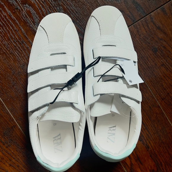 🆕Zara Leather 3 Strap Velcro Size 40 - Picture 8 of 14